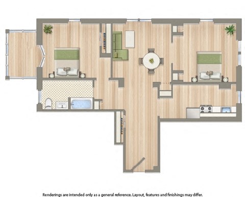a floor plan of a house with a bedroom and a living room